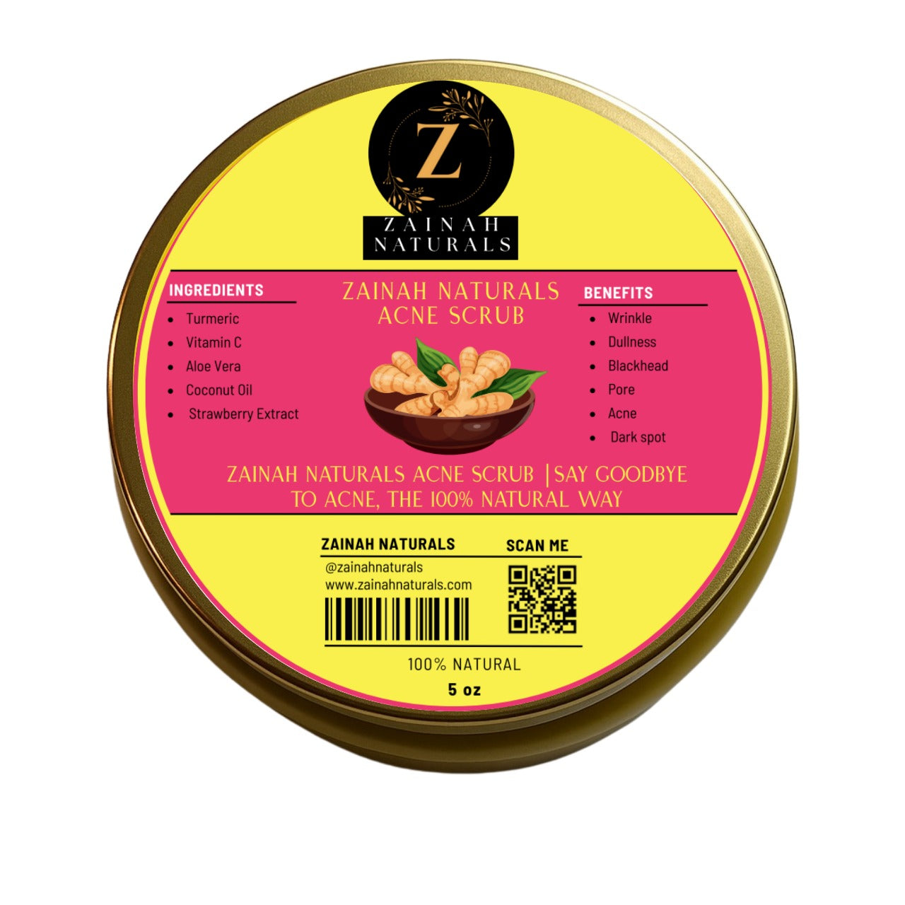 Ac Zainah Naturals Acne, Glow & Cleanse Set – 3-in-1 Skincare Solution